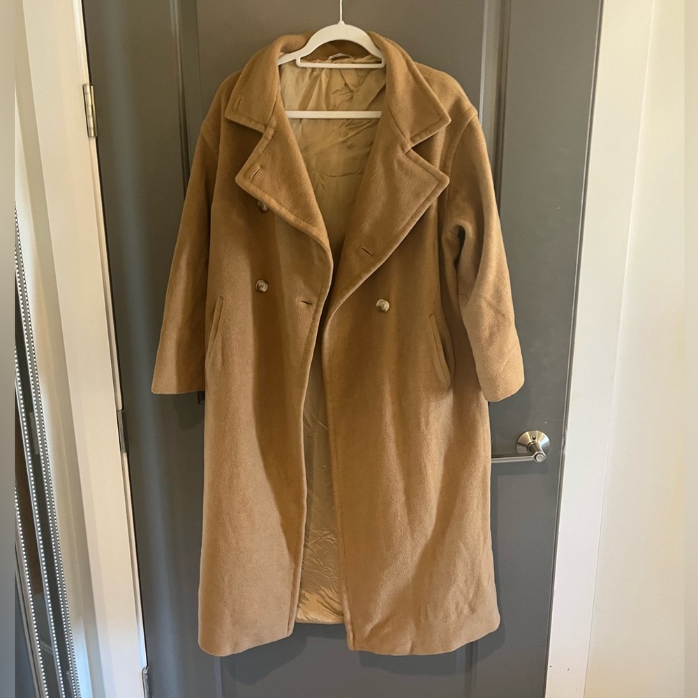 Vintage Neiman Marcus Wool & Cashmere Camel Coat